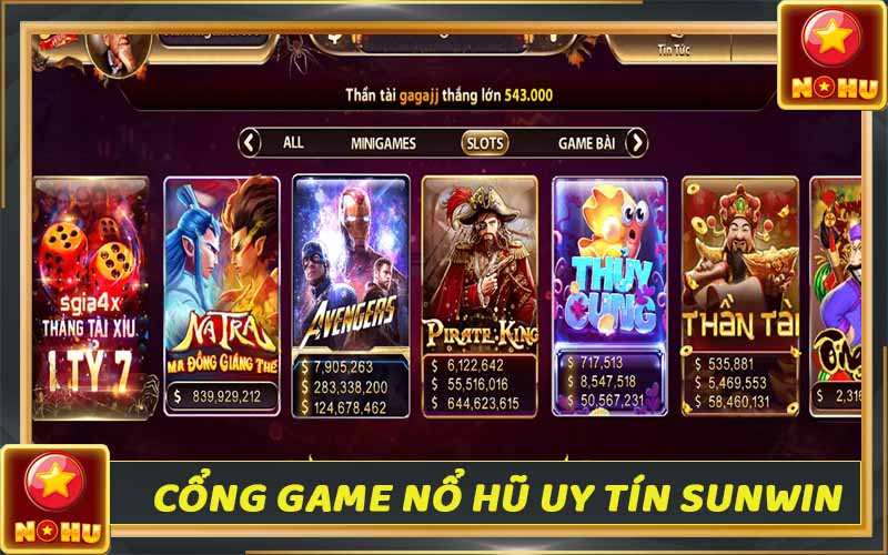 Top 6+ game nổ hũ uy tín nhất Việt Nam - Tổng hợp 2025 4 Cổng game nổ hũ uy tín Sunwin
